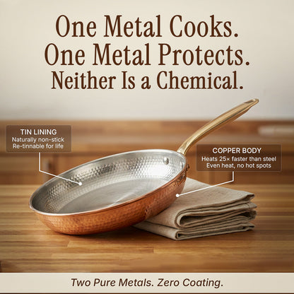 House of Tamra Pure Copper Frying Pan