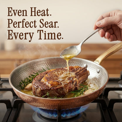 House of Tamra Pure Copper Frying Pan