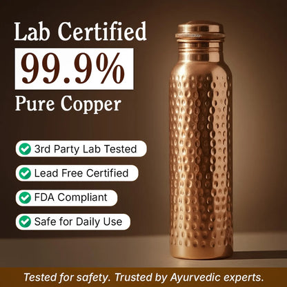 Certified Ayurveda® Pure Copper Water Bottles - V2 Hand-Hammered Edition (Copy)