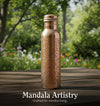Special Edition Mandala Engraved Copper Water Bottle | Spiritual Wellness & Meditation Design