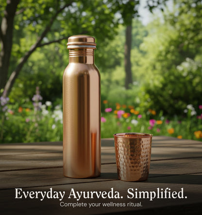 Special Edition Plain Copper Water Bottle | Smooth Matte Finish for Pure Hydration